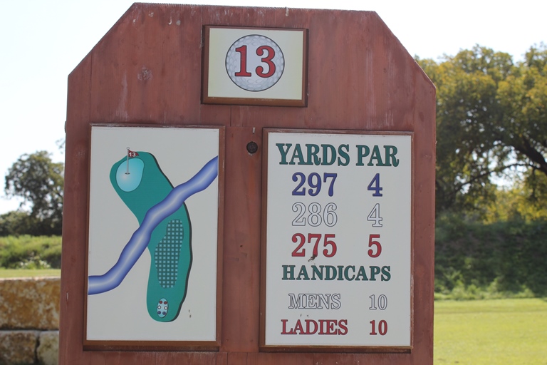 Hole 13 Sign